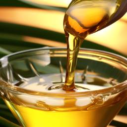 golden honey pouring into a glass bowl