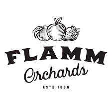 The logo of flamm orchards