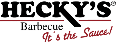 The logo of heckys barbecue - its the sauce