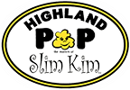 The logo of Highland Pop - makers of Slim Kim popcorn