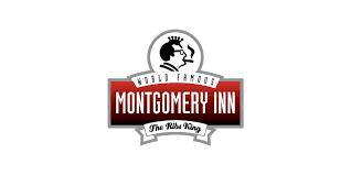 The logo of Montgomery inn - the ribs king