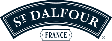 The logo of St Dalfour - France