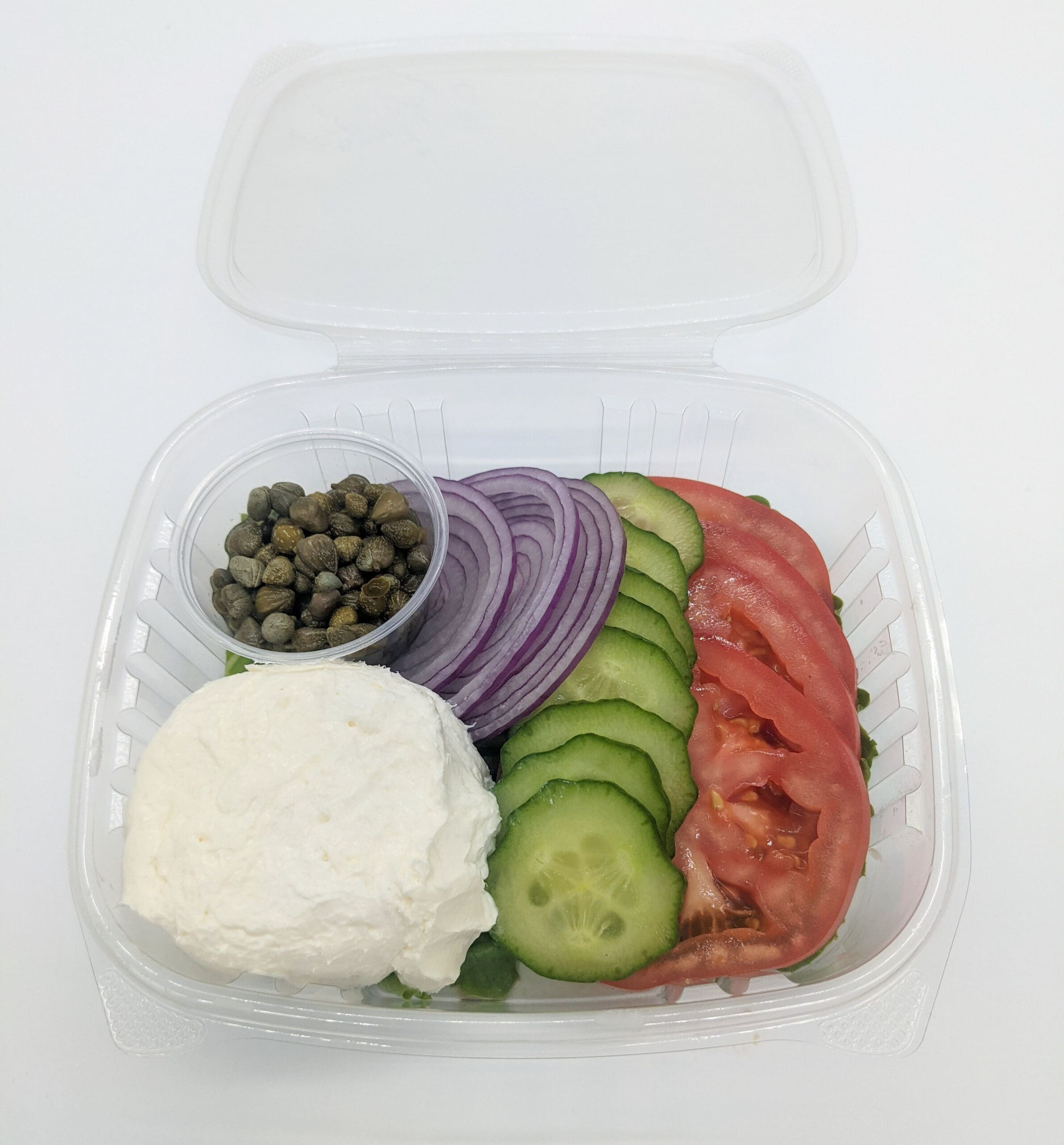 Lox and bagel toppings