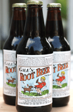 3 bottles of Gale’s root beer featuring vintage label